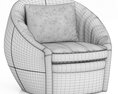 Restoration Hardware Oberon Leather Swivel Chair 3d model