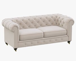 Restoration Hardware Petite Kensington Upholstered Sofa 3D model