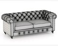 Restoration Hardware Petite Kensington Upholstered Sofa Modello 3D