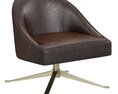 Restoration Hardware Porter Leather Swivel Chair Modelo 3D