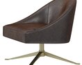 Restoration Hardware Porter Leather Swivel Chair 3Dモデル