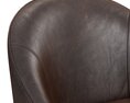 Restoration Hardware Porter Leather Swivel Chair 3D 모델 