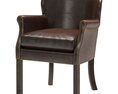 Restoration Hardware Professors Leather Armchair With Nailheads Modello 3D