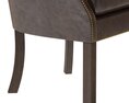 Restoration Hardware Professors Leather Armchair With Nailheads 3d model