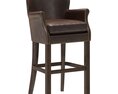 Restoration Hardware Professors Leather Stool with Nailheads Modelo 3D