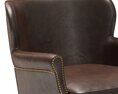 Restoration Hardware Professors Leather Stool with Nailheads Modelo 3D
