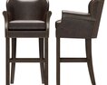 Restoration Hardware Professors Leather Stool with Nailheads 3D-Modell