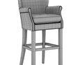 Restoration Hardware Professors Leather Stool with Nailheads 3D 모델 