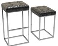 Restoration Hardware Reese Tufted Leather Stool 3D-Modell