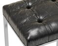 Restoration Hardware Reese Tufted Leather Stool 3D 모델 