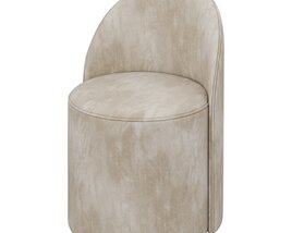 Restoration Hardware Reynaux Slope Leather Dining Chair 3D model