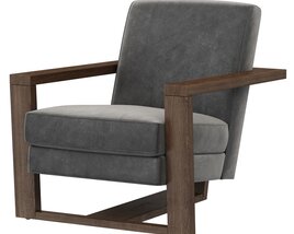 Restoration Hardware Roger Leather Chair 3D model