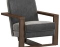 Restoration Hardware Roger Leather Chair 3D модель