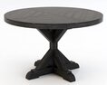 Restoration Hardware Salvaged Wood X Base Dining Table 3d model