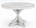 Restoration Hardware Salvaged Wood X Base Dining Table Modelo 3d