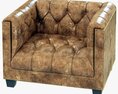 Restoration Hardware Savoy Leather Chair Modelo 3d