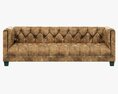 Restoration Hardware Savoy Leather Sofa Modello 3D