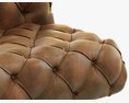 Restoration Hardware Soho Tufted Leather Armless Sofa 3d model