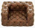 Restoration Hardware Soho Tufted Leather Chair 3Dモデル