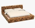 Restoration Hardware Soho Tufted Leather Platform Bed 3D模型