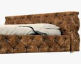 Restoration Hardware Soho Tufted Leather Platform Bed 3d model