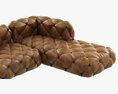 Restoration Hardware Soho Tufted Leather U-Chaise Sectional 3D-Modell