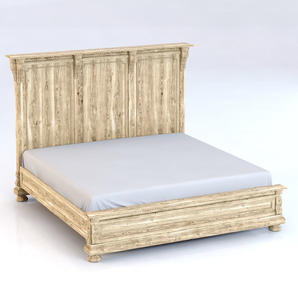 Restoration Hardware St James King Bed Without Footboard 3Dモデル