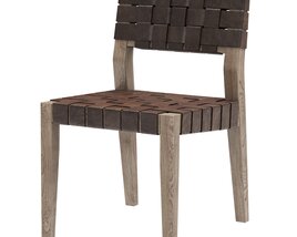 Restoration Hardware Vero Leather Side Chair Modèle 3D