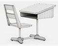 Restoration Hardware Vintage Schoolhouse Desk and Chair 3Dモデル