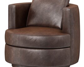 Restoration Hardware Wren Leather Swivel Chair Modelo 3d