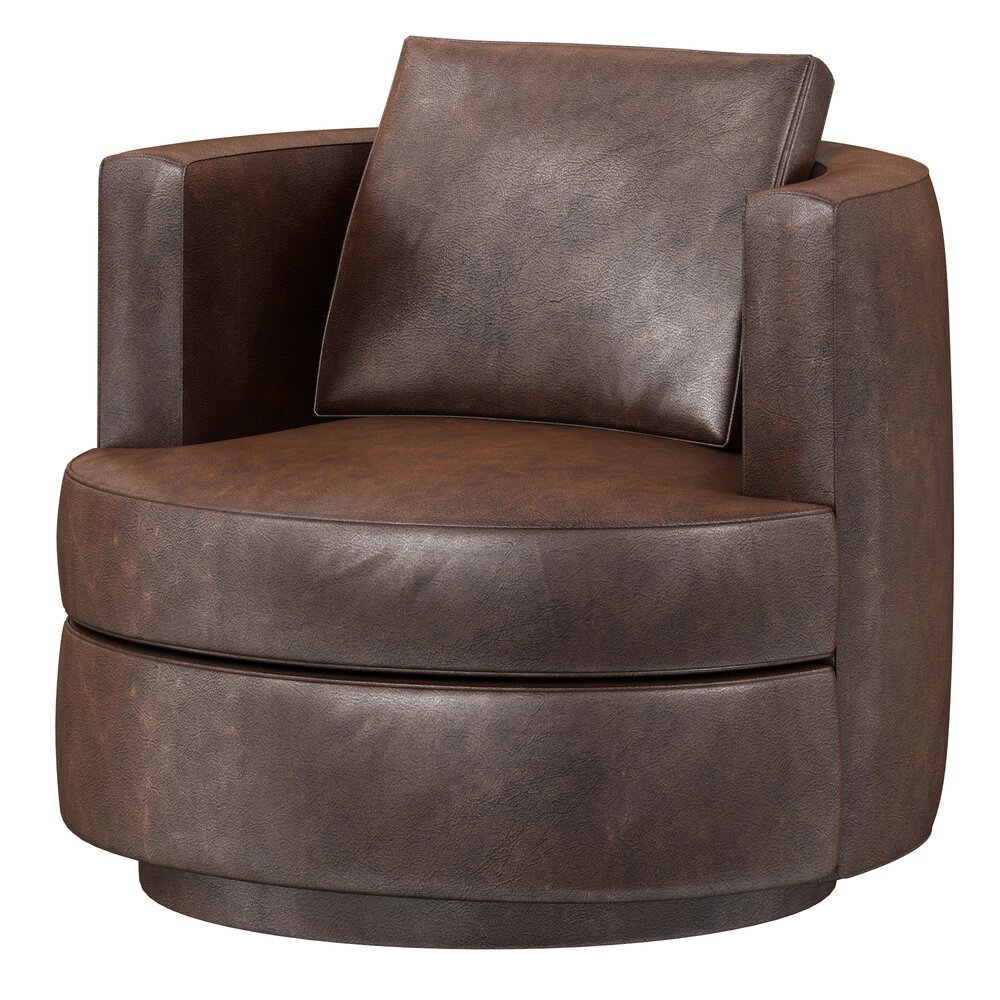 Restoration Hardware Wren Leather Swivel Chair 3d model