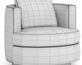 Restoration Hardware Wren Leather Swivel Chair 3D 모델 