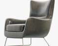 RH Modern Liam Leather Chair 3Dモデル