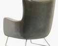 RH Modern Liam Leather Chair Modello 3D