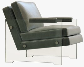 RH Modern Luca Leather Chair 3D model