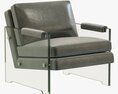 RH Modern Luca Leather Chair 3Dモデル