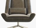 RH Modern Luke Leather Chair 3d model