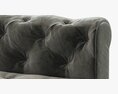 RH Modern Modena Chesterfield Leather Armless Sofa Modèle 3d