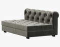 RH Modern Modena Chesterfield Leather Armless Sofa 3D модель