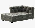 RH Modern Modena Chesterfield Leather Left-Arm Chaise 3D-Modell