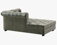 RH Modern Modena Chesterfield Leather Left-Arm Chaise 3D-Modell