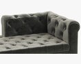 RH Modern Modena Chesterfield Leather Left-Arm Chaise 3Dモデル