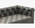 RH Modern Modena Chesterfield Leather Left-Arm Chaise Sectional 3D模型