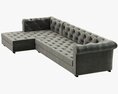 RH Modern Modena Chesterfield Leather Left-Arm Chaise Sectional Modello 3D