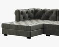 RH Modern Modena Chesterfield Leather U-Chaise Sectional Modello 3D