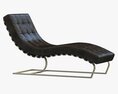 RH Modern Rossi Tufted Leather Chaise Modelo 3D