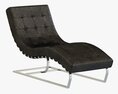 RH Modern Rossi Tufted Leather Chaise Modelo 3d