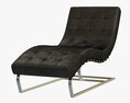 RH Modern Rossi Tufted Leather Chaise Modelo 3d