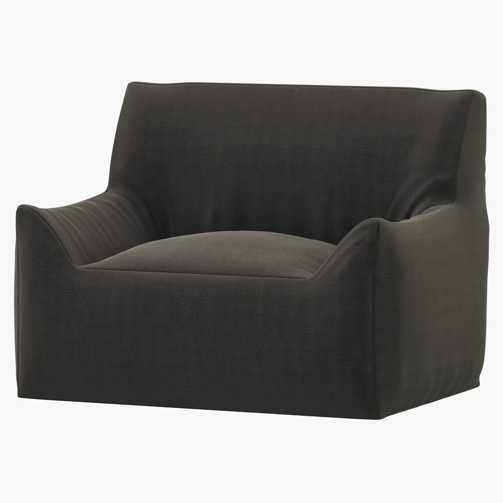 RH Teen Berlin Lounge Canvas Chair 3D 모델 