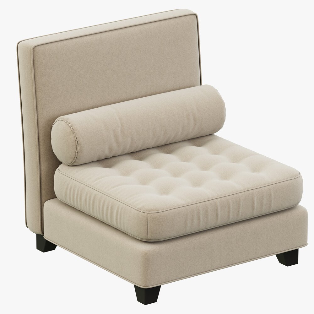 RH Teen Rylin Tufted Armless Chair 3D-Modell